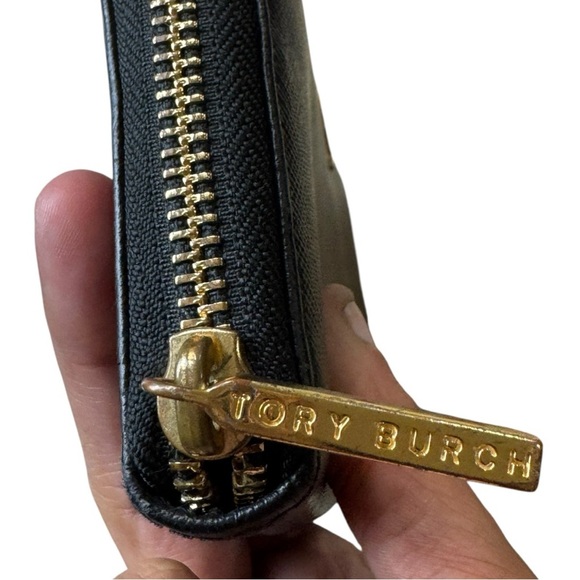 Tory Burch Black Saffiano Leather Zip Wallet Size OS - Picture 7 of 11